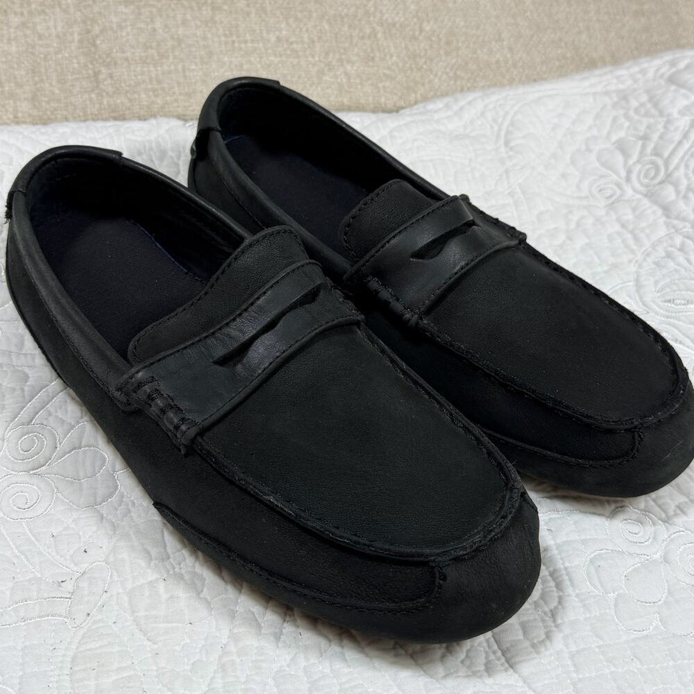 UGG Men's 10 Black Suede Slip On Loafer Casual Comfort Leather Shoes Wear Style